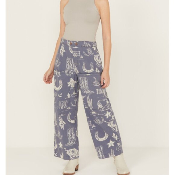 Free People Women's Seaside Rodeo Time Wide Leg Pants - Picture 1 of 4